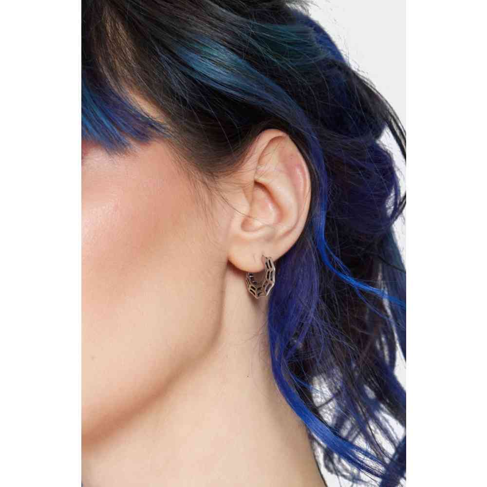 Jawbreaker - Spider Web Hoop Des boucles d'oreilles - Couleur argent
